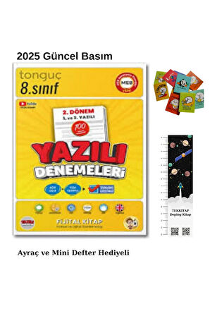 Tonguç 8. Sınıf 2. Dönem Yazılı DENEMELERİ 2025(UZAY Ayraç-MİNİ Defter)