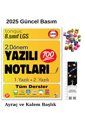 Tonguç 8. Sınıf Yazılı Notları 2. Dönem 1 ve 2. Yazılı 2025(UZAY Ayraç-Kalem Başlığı)