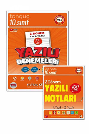 10. Sınıf Yazılı Notları ve Denemeleri 2. Dönem 1 ve 2. Yazılı 2 KİTAP - Tonguç Yayınları