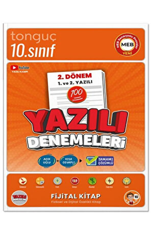 10. Sınıf Yazılı Notları ve Denemeleri 2. Dönem 1 ve 2. Yazılı 2 KİTAP - Tonguç Yayınları