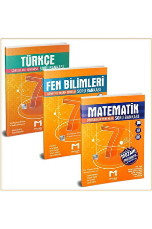 7. Sınıf Matematik Türkçe Fen Bilimleri 3'lü Soru Bankası Seti
