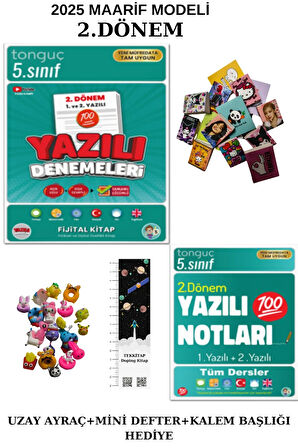 Tonguç 5. Sınıf Yazılı Notları ve Yazılı Denemeleri  2. Dönem 1 ve 2. Yazılı(UZAY A.+MİNİ D.KALEMB.)