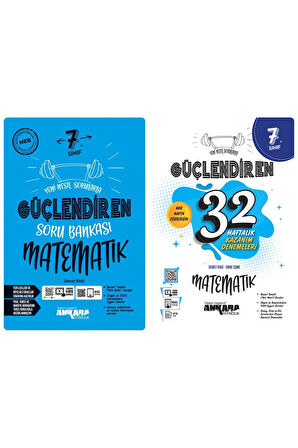 7.Sınıf Güçlendiren Soru Bankası Matematik + Güçlendiren 32 Haftalık Kazanım Denemeleri