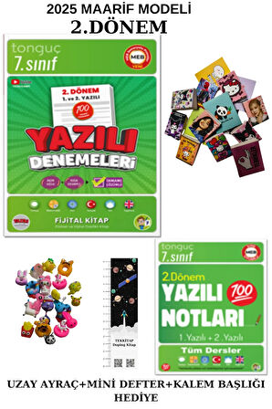 Tonguç 7. Sınıf Yazılı Notları ve Yazılı Denemeleri  2. Dönem 1 ve 2. Yazılı(UZAY A.+MİNİ D.KALEMB.)