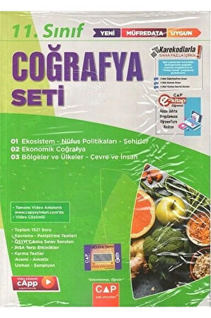 2023 11. Sınıf Coğrafya Seti / Kolektif / Çap Yayınları / 9786258139686