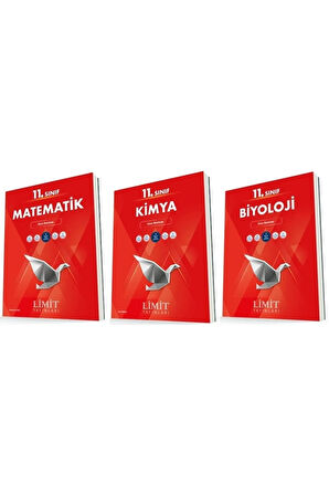 Limit 11. Sınıf Matematik + Kimya + Biyoloji Soru Bankası Seti 3 Kitap 2023