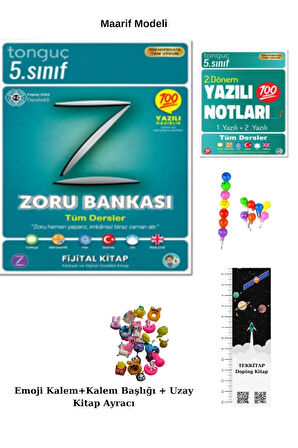 Tonguç 5. Sınıf Tüm Dersler Zoru Bankası + 2. Dönem 1 ve 2. Yazılı Notları(EMOJİ K.+K.BAŞLIĞI+AYRAÇ)