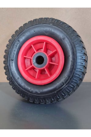 200x40 mm Plastik Jant El Arabası Yük Taşıma Arabası Tekeri Burçlu Şişme Şambelli İç Lastikli Teker
