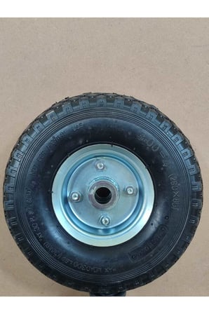 260x85 Mm Çelik Jant Tekerlek Siboplu Bilyeli Rulmanlı Havalı Dublex El Arabası Yük Taşıma Tekeri