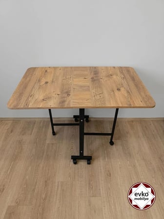 EVKO MOBİLYA Katlanır Masa, Mutfak Masası, Tekerlekli Masa, Açılır Kapanır Masa, Yemek Masası, Portatif Masa