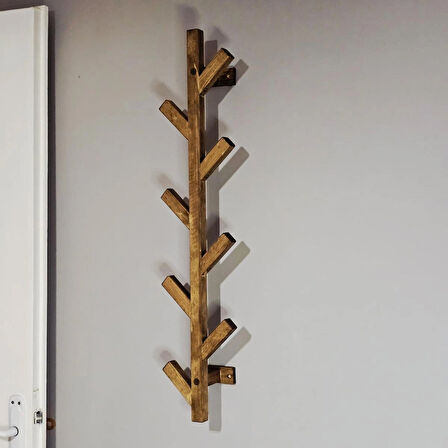 Duvar Askısı Dekoratif Masif Ağaç Model Askılık 80cm Kullanıma Hazır Monteli