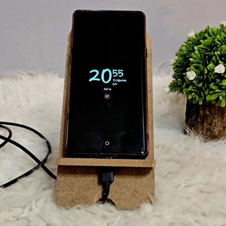 Ahşap 2 Adet Tablet Telefon Standı Ham Boyanabilir Dekoratif Telefon Tutucu