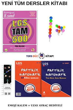 Tonguç LGS Tam 500 Soru Bankası - 8. Sınıf  Partikül Matematik SB.(EMOJİ KALEM + UZAY AYRÇ HD)