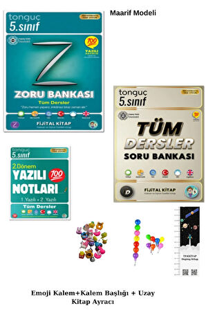 Tonguç 5. Sınıf Tüm Dersler Fijital - Zoru - 2. Dönem Yazılı Notları (EMOJİ-KALEM B.-UZAY AYRAÇ)2025