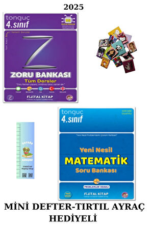 Tonguç 4. Sınıf  Zoru Bankası TD. + YENİ NESİL MATEMATİK SB.İ (2kitap)(Mini D.+Tırtıl Ayraç)GÜNCEL
