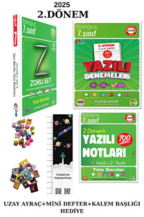 Tonguç 7. Sınıf Zoru TD. - Yazılı Notları-Yazılı Denemeleri 2. DÖNEM (3KİTAP) (UZAY+MİNİ+K.BAŞLIĞI)