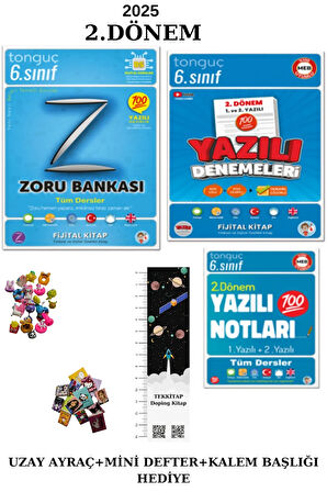 Tonguç 6. Sınıf Zoru TD. - Yazılı Notları-Yazılı Denemeleri 2. DÖNEM (3KİTAP) (UZAY+MİNİ+K.BAŞLIĞI)