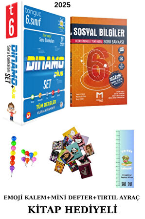 Tonguç 6. Sınıf Dinamo Tüm Dersler SB Set +SOSYAL B.(Mozaik +KİTAP+EMOJİ KALEM+MİNİ D+TIRTIL AYRAÇ)