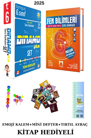 Tonguç 6. Sınıf Dinamo Tüm Dersler SB Set +FEN B.(Mozaik Y. KİTAP+EMOJİ KALEM+MİNİ D+TIRTIL AYRAÇ)