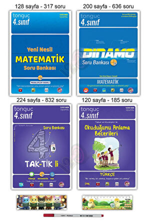 Tonguç 4. Sınıf Yeni Nesil Dinamo Matematik Taktikli Soru Bankası Okuduğunu Anlama Becerileri