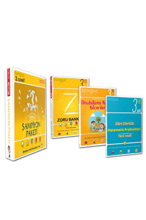 Tonguç 3. Sınıf Şampiyon Paketi Set 3 Kitap  -