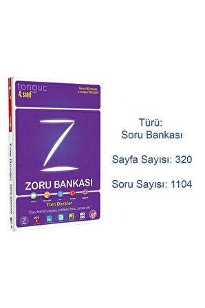 Tonguç 4. Sınıf Tüm Dersler Zoru Bankası 0'dan 4'e Konu Anlatımlı Soru Bankası