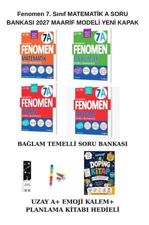 Fenomen 7. Sınıf Matematik-Fen-Türkçe -Paragraf A ( 4 lü) Bağlam Temelli SB. (Planlama Kitabı + Emoj K+Uzay A) 2027 Maarif M. Yeni Kapak