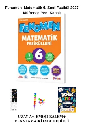 Fenomen 6. Sınıf Matematik (7 Li) Fasikül (Planlama Kitabı +Emoji K+Uzay A)2027 Yeni Maarif Modeli ve Yeni Kapak