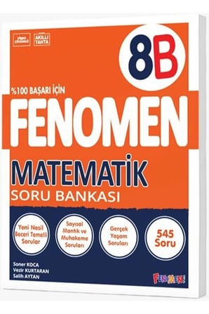 Fenomen Okul 2024 8. Sınıf Matematik Soru Bankası B İleri Düzey