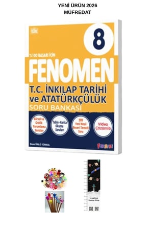 Fenomen 8. Sınıf İnkilap Soru Bankası (UZAY A.+KALEM B)YENİ 2026 MÜFREDAT