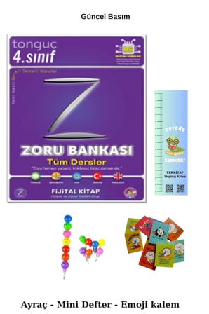 Tonguç 4. Sınıf Tüm Dersler Zoru Bankası (Emoji kalem+Mini defter+TIRTIL ayraç)