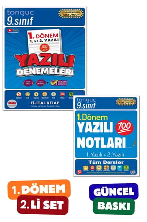 9. Sınıf 1. Dönem Yazılı Denemeleri ve Yazılı Notları - Tonguç Yayınları