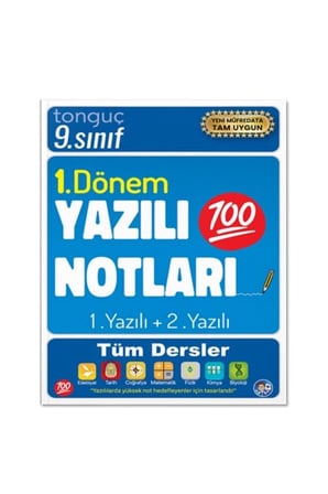 9. Sınıf 1. Dönem Yazılı Denemeleri ve Yazılı Notları - Tonguç Yayınları