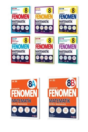 8.Sınıf Fenomen Matematik Fasikülü + Fenomen A Matematik Soru Bankası  +  Matematik B Soru Bankası