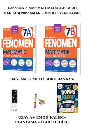 Fenomen 7. Sınıf Matematik-Fen-Türkçe -Paragraf A ( 4 lü) Bağlam Temelli SB. (Planlama Kitabı + Emoj K+Uzay A) 2027 Maarif M. Yeni Kapak
