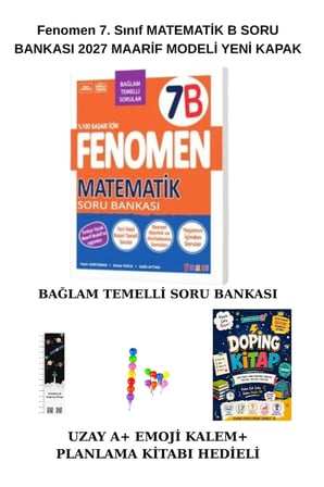 Fenomen 7. Sınıf Matematik-Fen-Türkçe -Paragraf A ( 4 lü) Bağlam Temelli SB. (Planlama Kitabı + Emoj K+Uzay A) 2027 Maarif M. Yeni Kapak
