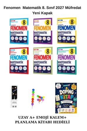 Fenomen 8. Sınıf Matematik 6 Lı Fasikül Seti 2027 (PLANLAMA KİTABI + EMOJİ KALEM+UZAY AYRAÇ )2027 MÜFREDATA GÖRE YENİLENMİŞ