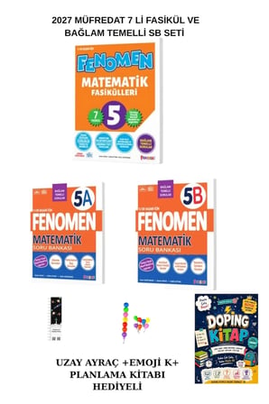 Fenomen 5. Sınıf Matematik (Fasikül Set + A+B Bağlam Temelli Sb) 3 Lü Set(Planlama K+Emoji K+Uzay A)2027