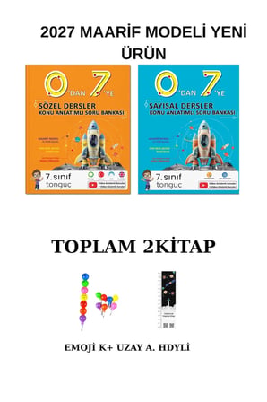 Tonguç 0'dan 7'ye Konu Anlatımlı Soru Bankası Seti YENİ (Emoji Kalem+ Uzay A)2027 MAARİF MODELİ