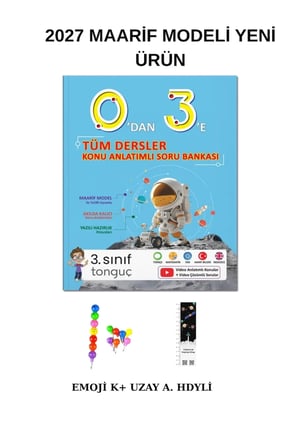 Tonguç 0'dan 3'e Tüm Dersler Konu Anlatımlı Soru Bankası 2027 Maarif Modeli(Emoji Kalem+ Uzay A)