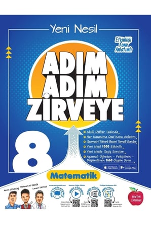 8.sınıf Adım Adım Etkinlikli Konu Anlatımlı Matematik Soru Bankası