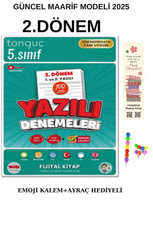 Tonguç 5. Sınıf Yazılı Denemeleri 2. Dönem 1 ve 2. Yazılı 2025 ( EMOJİ KALEM + AYRAÇ) HEDİYELİ 2025