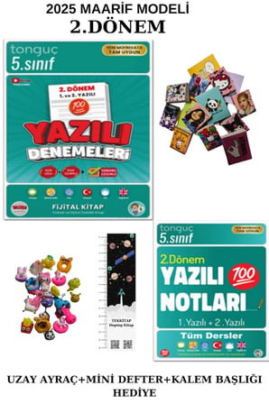 Tonguç 5. Sınıf Yazılı Notları ve Yazılı Denemeleri 2. Dönem 1 ve 2. Yazılı(UZAY A.+MİNİ D.KALEMB.)