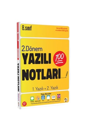 Tonguç 8. Sınıf Yazılı Notları 2. Dönem 1. 2. Yazı