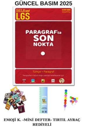 Tonguç Paragrafta Son Nokta 5,6,7. 8. Sınıf SB. (EMOJİ KALEM +MİNİ DEFTER+ TIRTIL AYRAÇ 2025