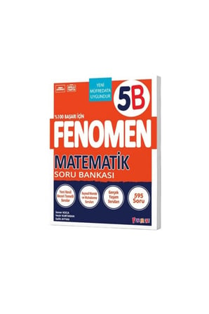 FENOMEN YAYINLARI 5 MATEMATİK B SORU BANKASI 2024-25 GÜNCEL BASKI