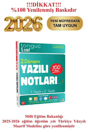 Tonguç 5. Sınıf Yazılı Notları 2. Dönem 1.yazılı 2. Yazılı