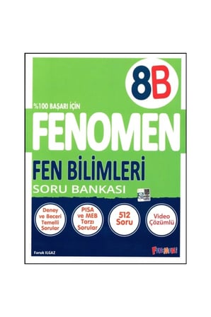 Fenomen Yayınları Fenomen 8. Sınıf Fen Bilimleri Soru Bankası B Serisi