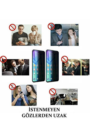Xiaomi Redmi 12c Hayalet Ekran Koruyucu Privacy Gizlilik Filitreli Tam Kaplayan Kırılmaz Cam