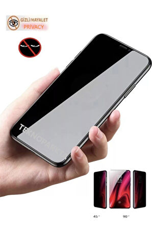 Samsung S22 Plus Hayalet Ekran Koruyucu Privacy Gizlilik Filitreli Tam Kaplayan Kırılmaz Cam